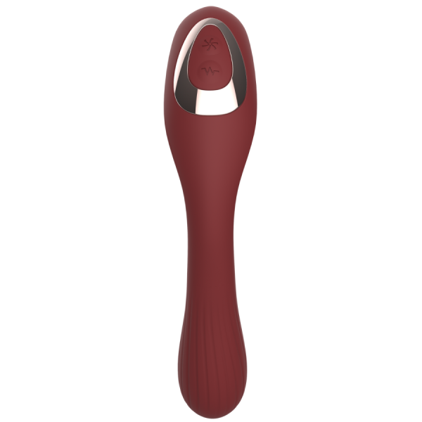 Stimulateur Clitoridien & Vibromasseur Point G 2-en-1 DINA Bordeaux 